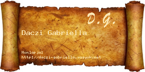 Daczi Gabriella névjegykártya