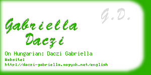 gabriella daczi business card